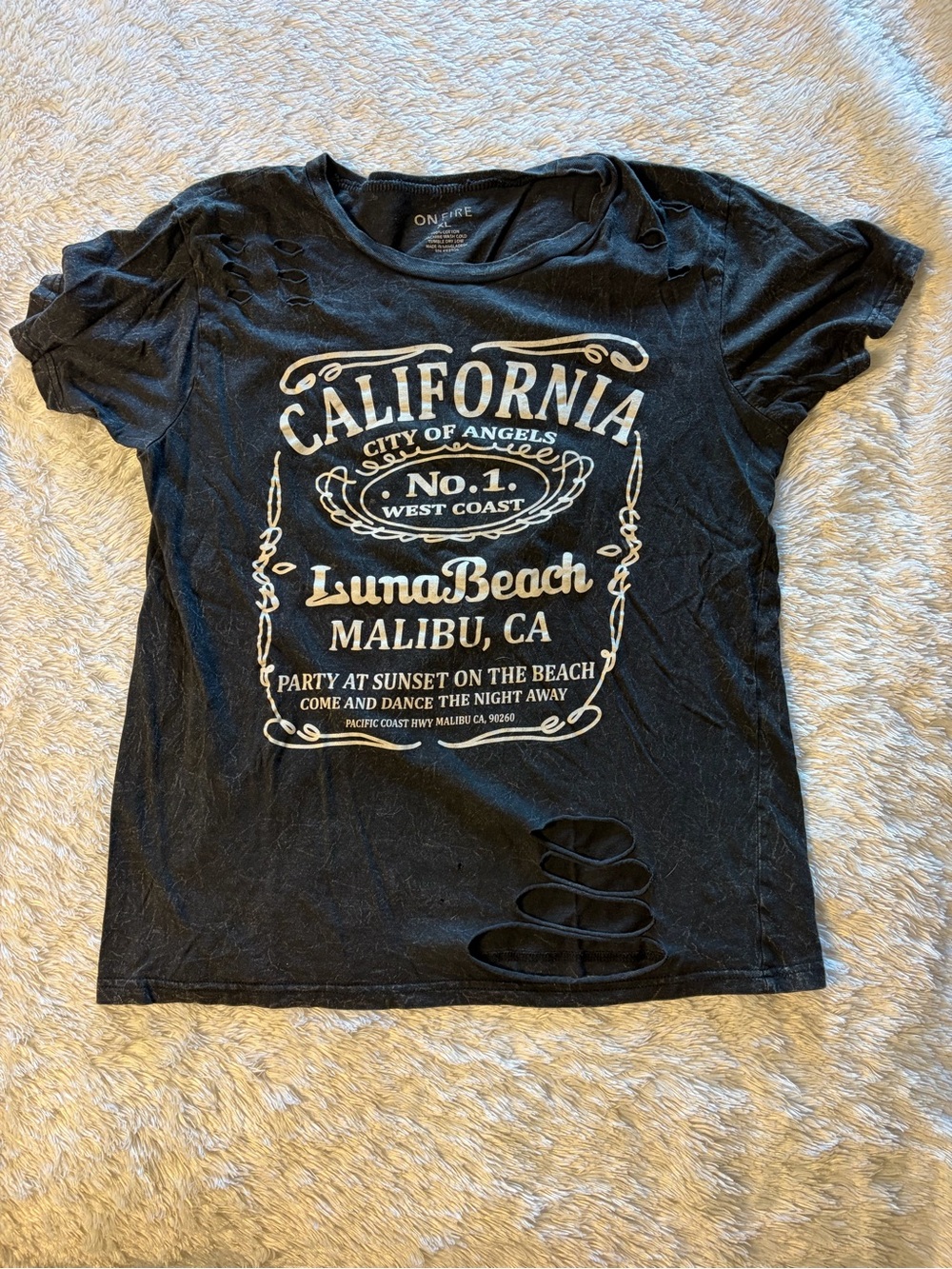 Graphic Tee with White Print